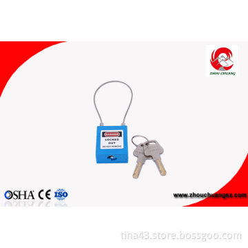 Customized Insulation Stainless Steel Cable Safety Lockout Padlocks
